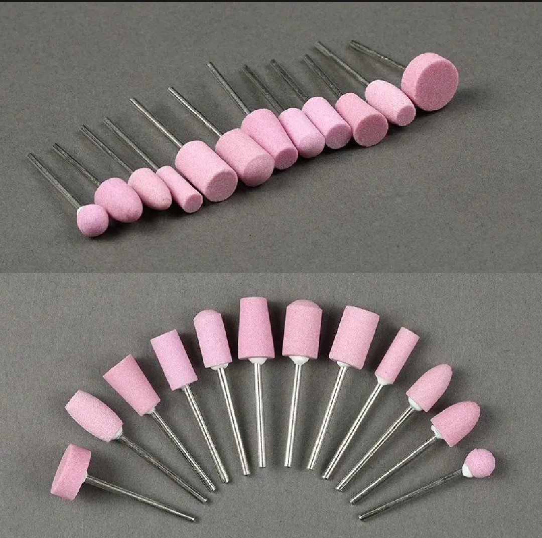 12 Pcs Wool Polishing Drill Bits Set, Nail Sponge Drill Cone for Electric Nail File Manicure Polishing and Buffing