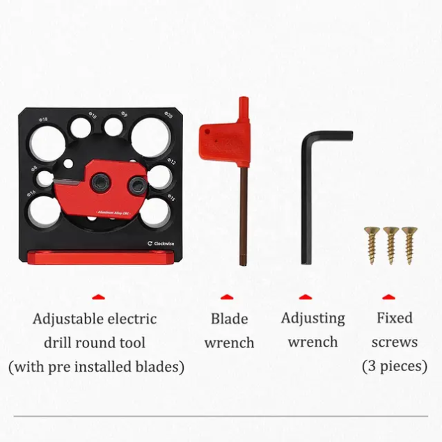 8-hole electric drill car round device adjustable car round wood stick wood tenon long square strip change round wood carpentry