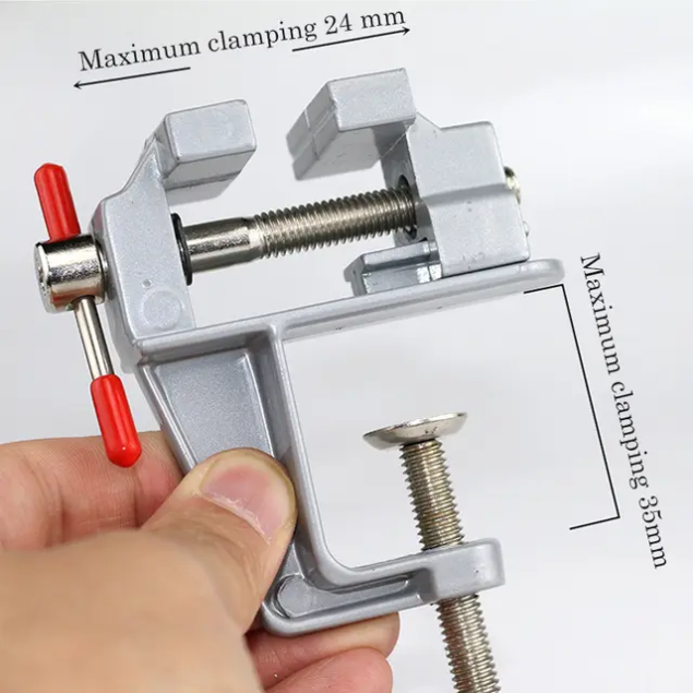 Aluminium Alloy Vise Table Tongs  Vintage Bench Vise Pliers Mini Clamp DIY Tool Portable Small Vise Workbench Tiger Pliers for Jewelry Making
