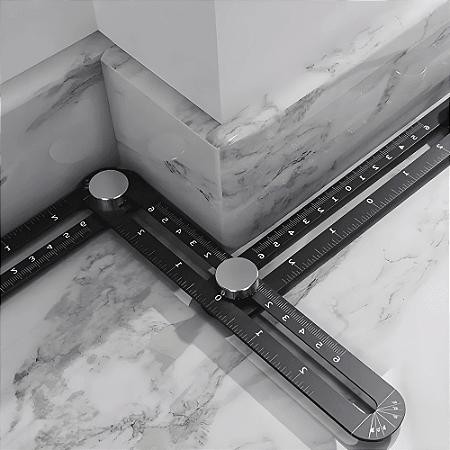Four-Angle Ultimate Tile Template Tool Protractor Multi-Angle Ruler Layout Measuring ^ Tool Angle Ruler