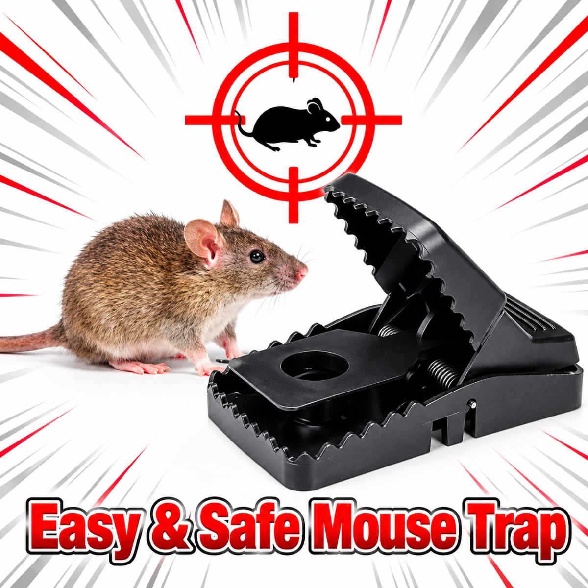 mouse trap, powerful and effective for catching and eliminating mice, a must-have for home use, fully automatic