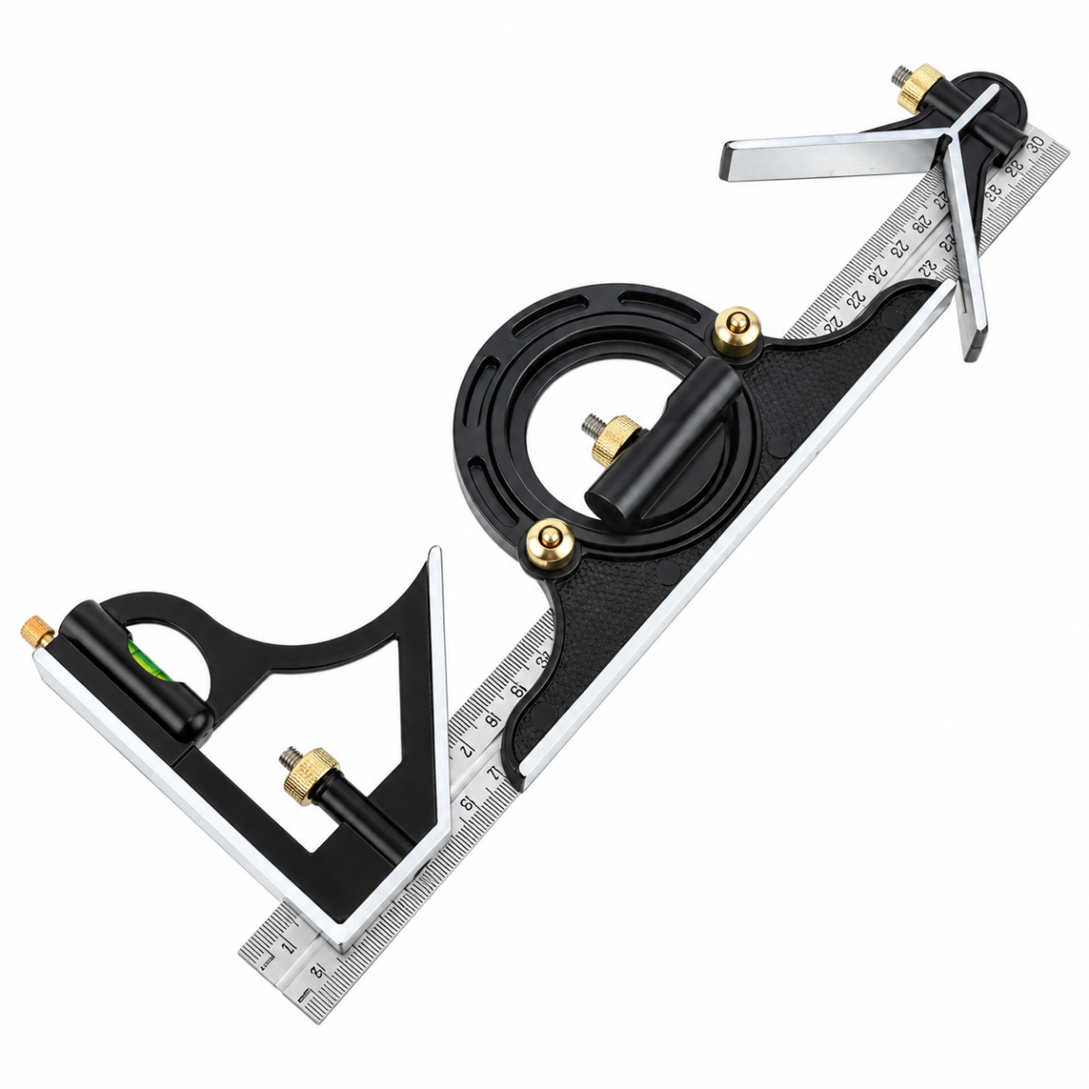 Multifunctional Combination Angle Ruler High-Precision Stainless Steel 90° Level Square Carpenter's Dedicated Protractor Tool