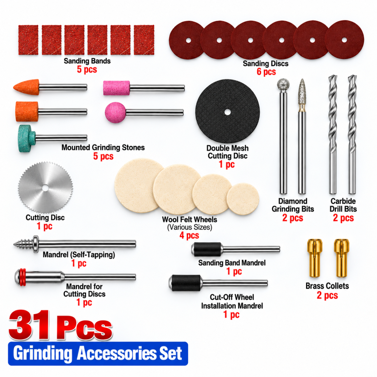 Power Tools Dremel  Rotary Tool Accessory Set Fits for Dremel mini Drill Grinding Polishing Dremel Accessories