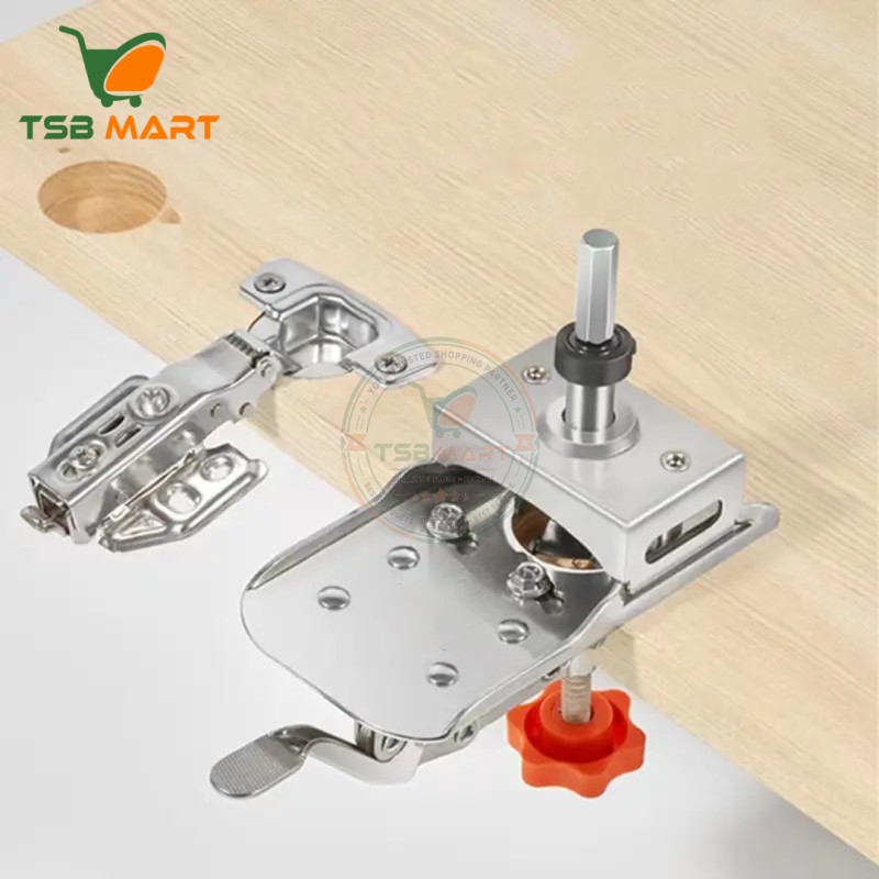 Concealed Hinge Drilling Jig Woodworking Hole Drilling Guide Locator Stainless Steel Plastic Hole Opener Template Door Tool