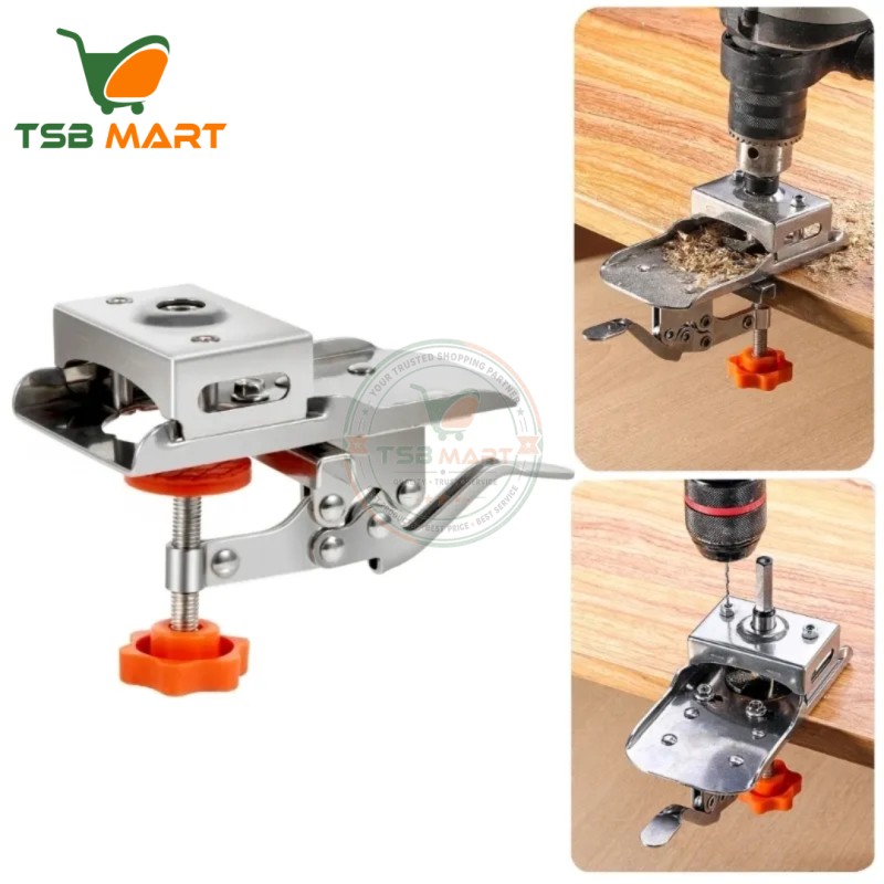 Concealed Hinge Drilling Jig Woodworking Hole Drilling Guide Locator Stainless Steel Plastic Hole Opener Template Door Tool