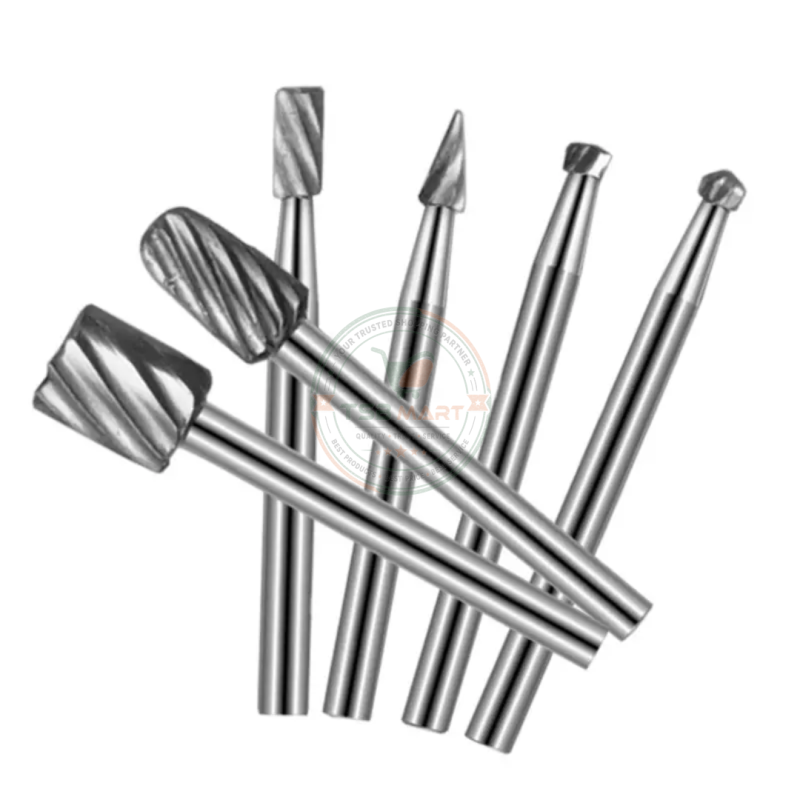 6Pcs 3mm handle High-speed Steel Woodworking Small Rotary File Grinding Head DIY Carpenter Polishing and Trimming Electric Tool Set