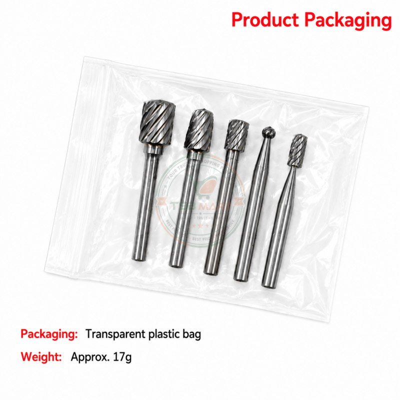 6Pcs 3mm handle High-speed Steel Woodworking Small Rotary File Grinding Head DIY Carpenter Polishing and Trimming Electric Tool Set