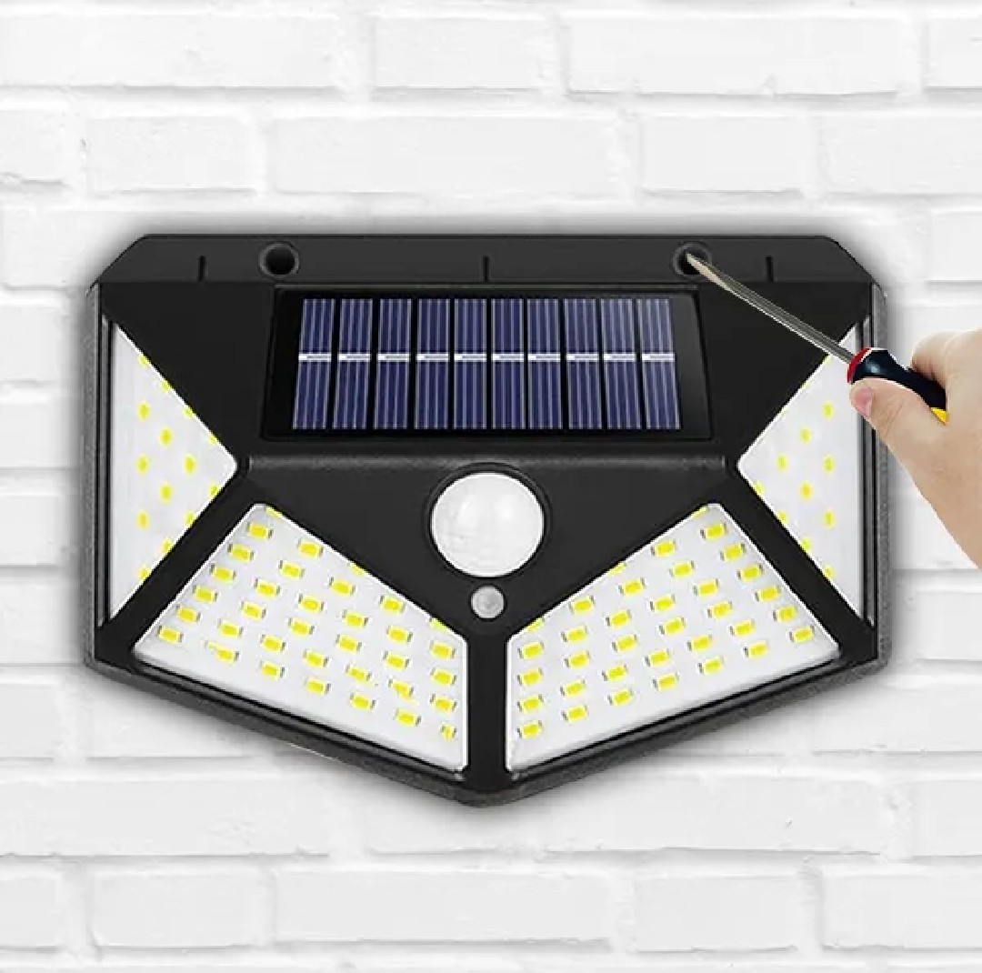 STAARICC 100 LED Solar Motion  Sensor Security Light Outdoor Waterproof PIR Spotlight for Yard Garden Path Fence Decoration
