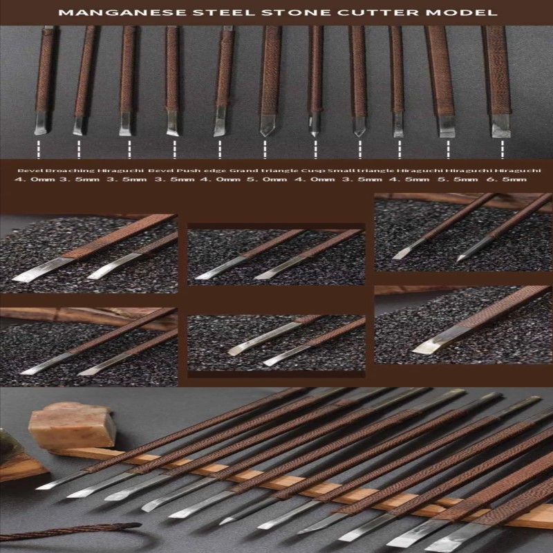 08/12 pcs Set Carving Knife Seal Carving Knife Tungsten Steel Wood Carving suit Wood Carving Tools Jade Seal Manual Beginner's Complete