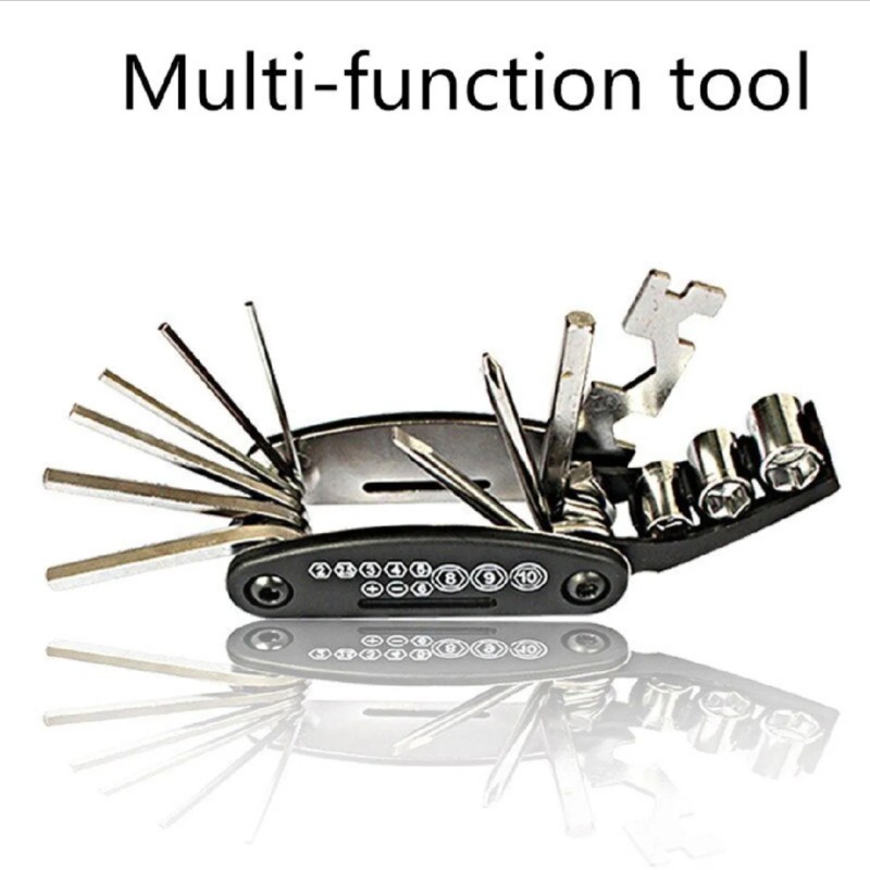 16 in 1 Multi Function Bike, Bicycle, Mechanic Repair Tool Kit Set