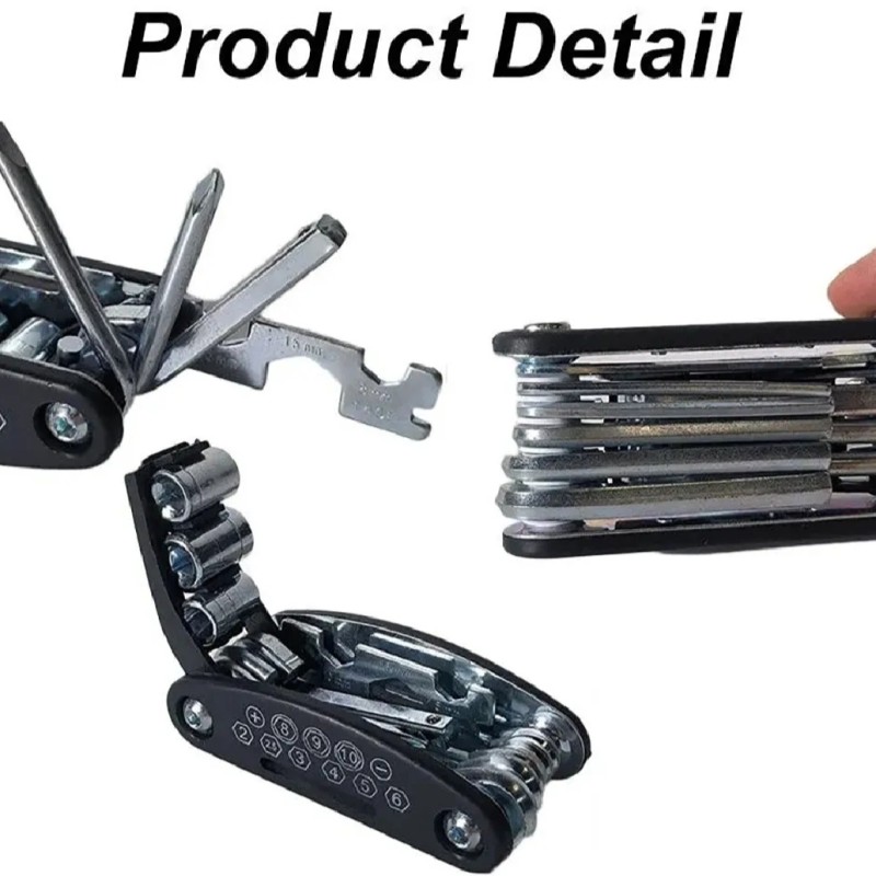 16 in 1 Multi Function Bike, Bicycle, Mechanic Repair Tool Kit Set