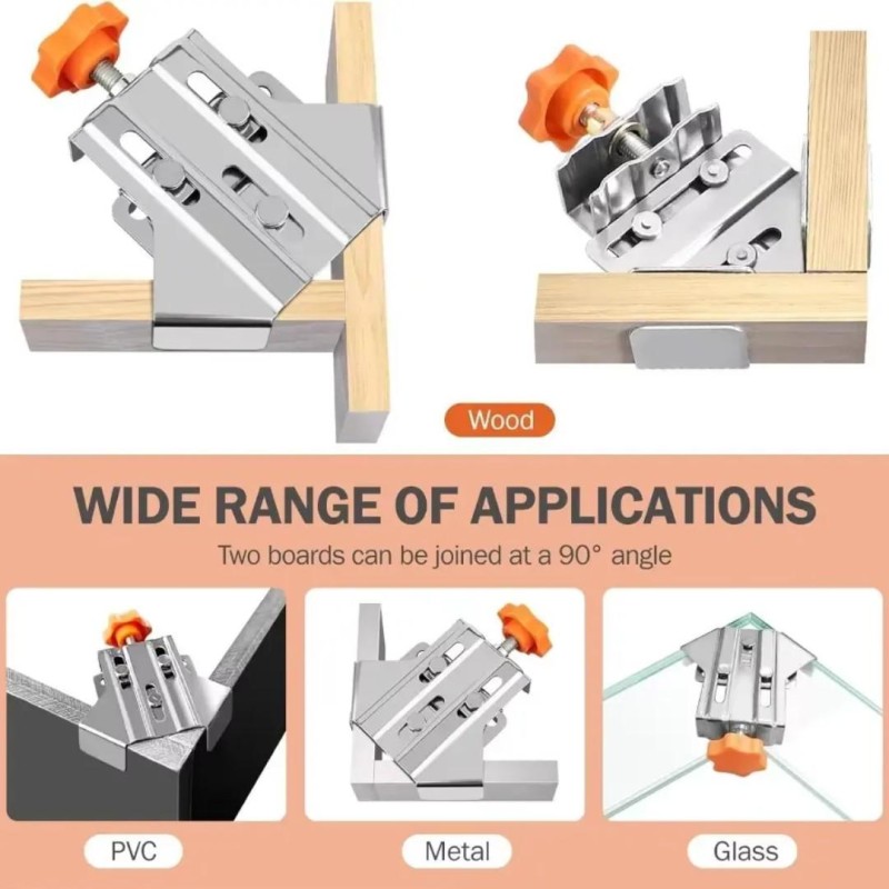2 pcs set Stainless Frame Clamps Corner Clamp Woodworking