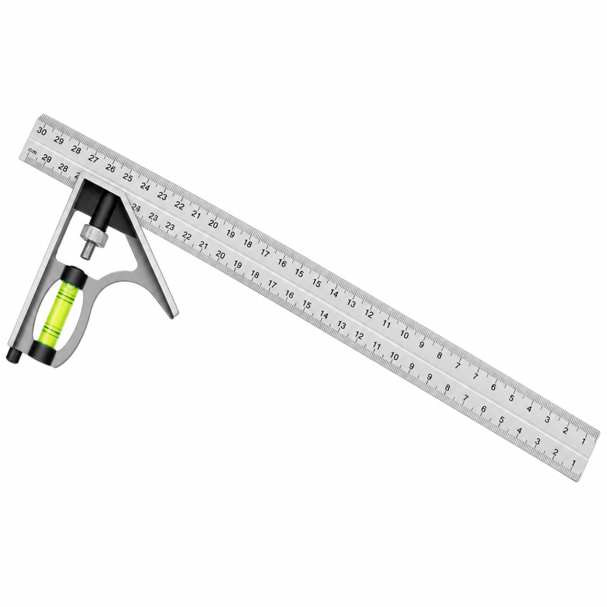 300mm Stainless Steel Angle  Combination Square Ruler Mobile Horizontal Movable 45Degree Right Carpenter Woodworking Level Moving