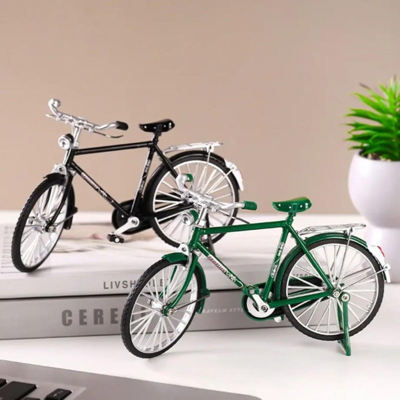 Children Gifts Collection Toys Mountain Mini Bicycle Diecast Bicycle Ornament Vintage Bicycle