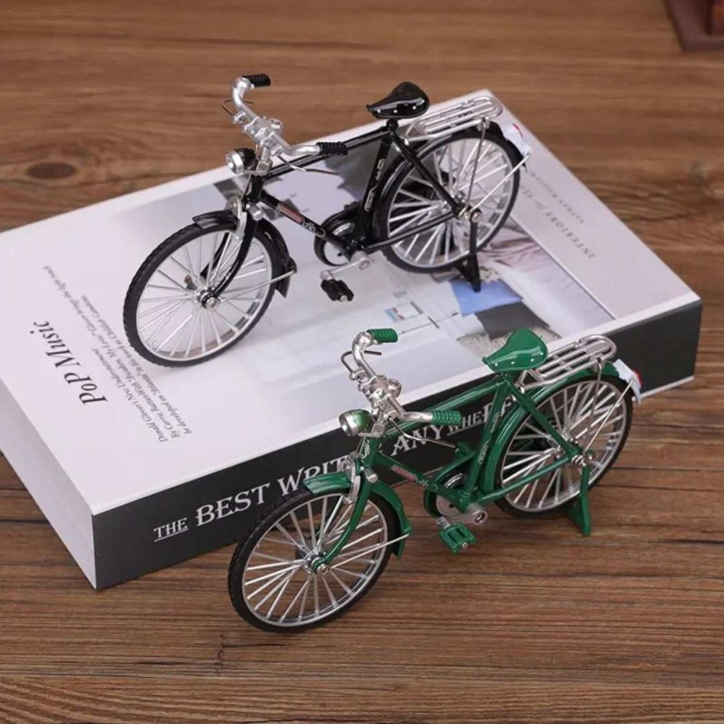 Children Gifts Collection Toys Mountain Mini Bicycle Diecast Bicycle Ornament Vintage Bicycle