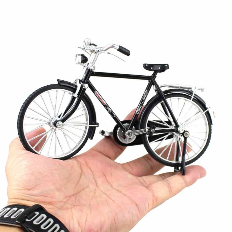 Children Gifts Collection Toys Mountain Mini Bicycle Diecast Bicycle Ornament Vintage Bicycle