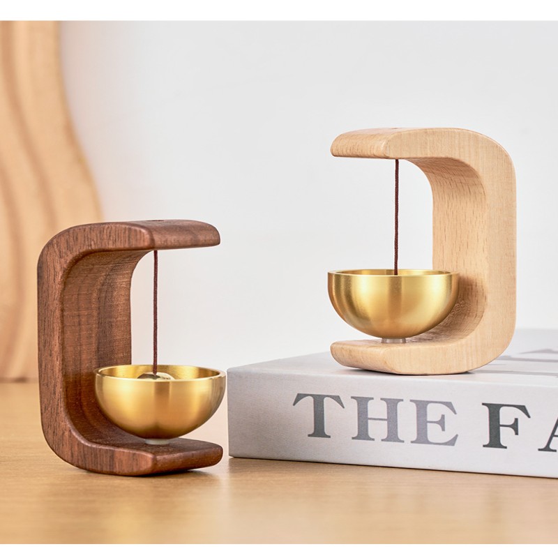 Dopamine Wind Chime Doorbell Magnetic Wooden Doorbell Shop Entrance Reminder Bell New Chinese Style Decoration