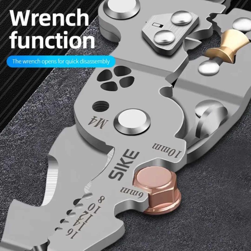 New wire stripper electrician special multifunctional foldable wire stripper wire cutting wire pressure wire winding household wire cutting pliers Ac/Dc Tas3