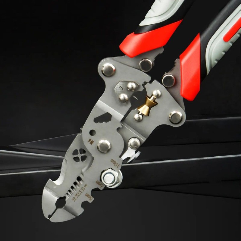 New wire stripper electrician special multifunctional foldable wire stripper wire cutting wire pressure wire winding household wire cutting pliers Ac/Dc Tas3