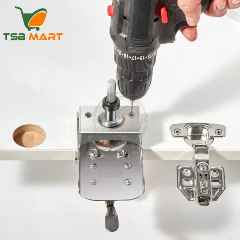 Concealed Hinge Drilling Jig Woodworking Hole Drilling Guide Locator Stainless Steel Plastic Hole Opener Template Door Tool