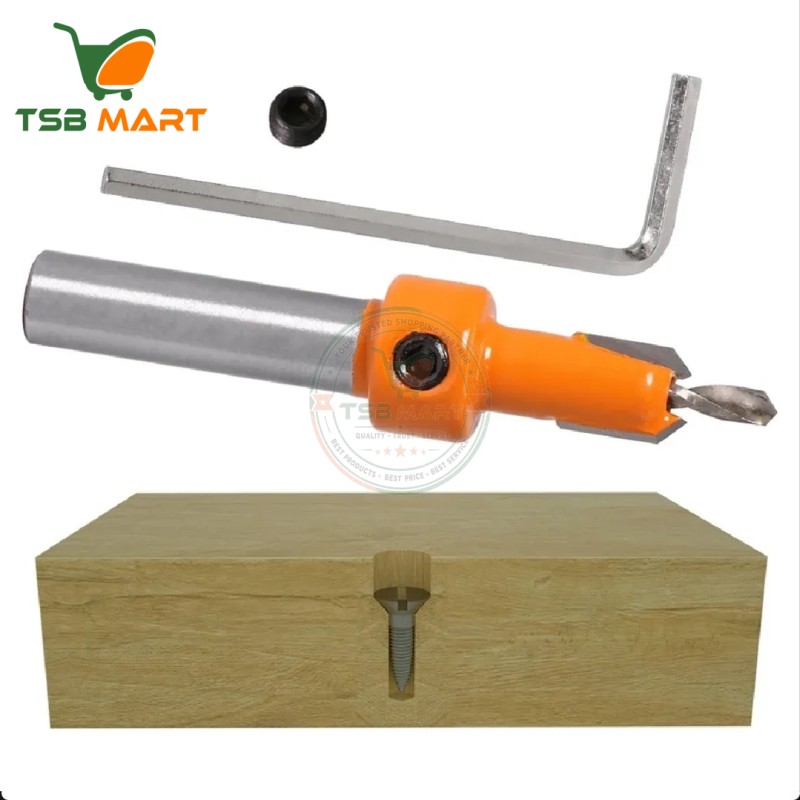 5Pcs 8mm/10mm Shank HSS Woodworking Countersink Router Bit Screw Extractor Remon Demolition for Wood Milling Cutter