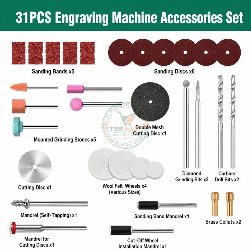25/31/40 Pcs lot Power Tools Dremel  Rotary Tool Accessory Set Fits for Dremel mini Drill Grinding Polishing Dremel Accessories