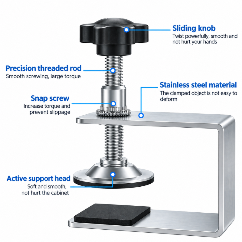 Cabinet Clamps, Installation Clamp Zinc Drawer Fixing Clip, Adjustable Cabinet Hardware Jig for Carpenter Cabinets Frame A