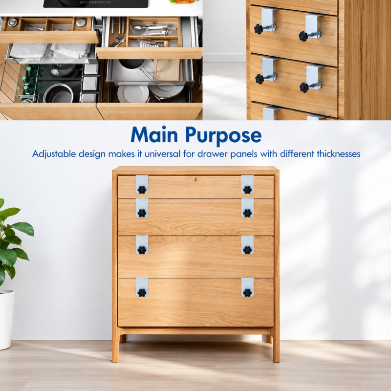 Cabinet Clamps, Installation Clamp Zinc Drawer Fixing Clip, Adjustable Cabinet Hardware Jig for Carpenter Cabinets Frame A