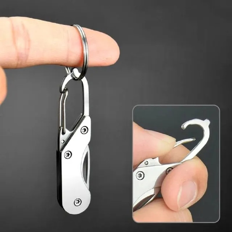 Stainless Steel Mini Pocket Knife, All-Steel Outdoor Lightweight Portable Folding Knife, Express Box Opener, Creative Keychain