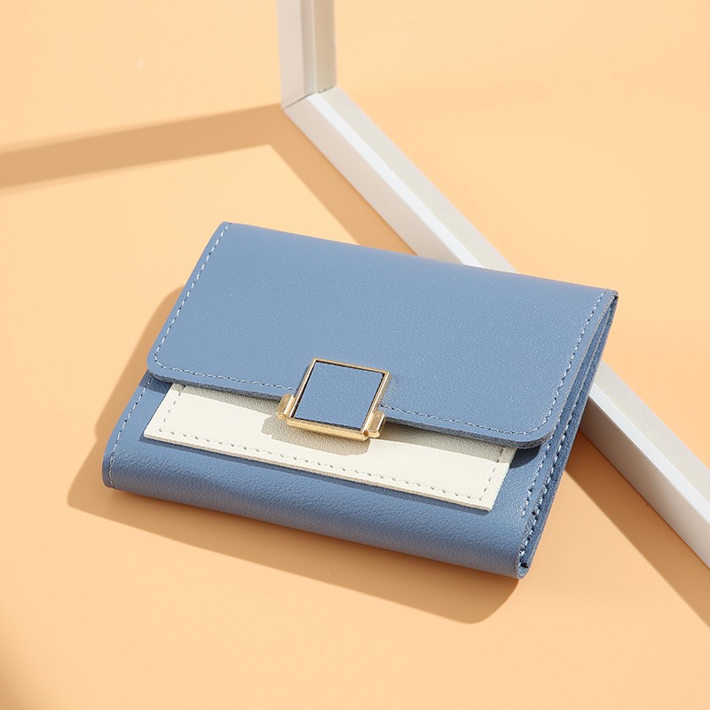 Two-tone bifold wallet for women