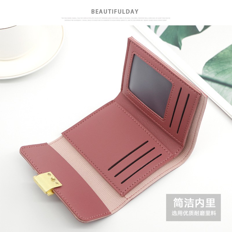 Two-tone bifold wallet for women