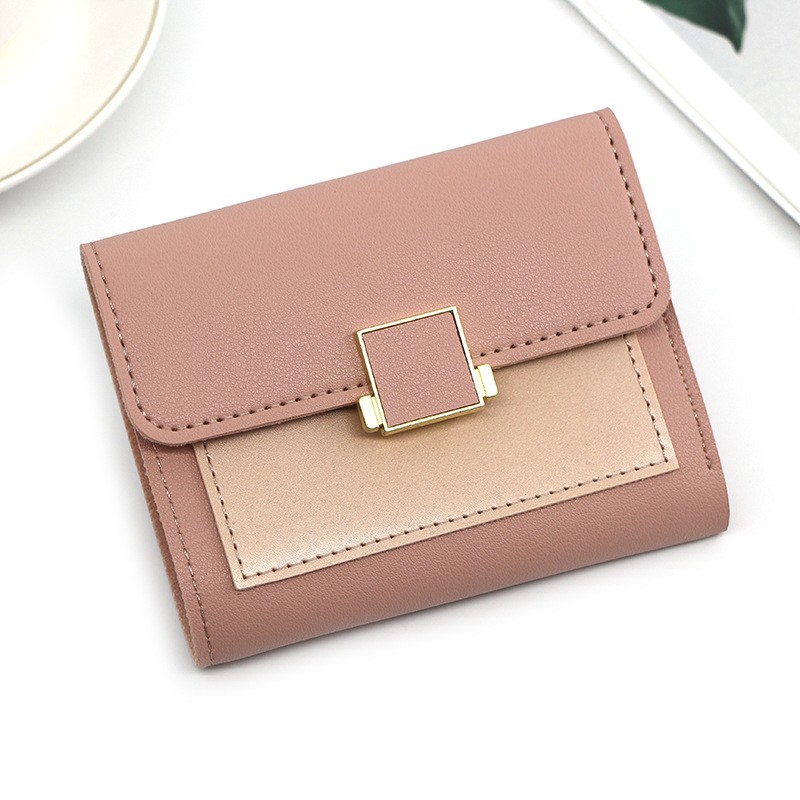 Two-tone bifold wallet for women