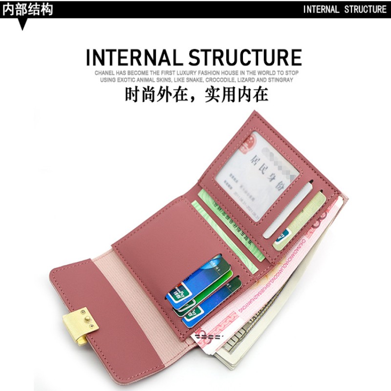 Two-tone bifold wallet for women