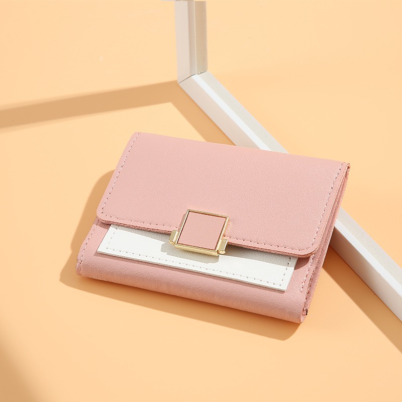 Two-tone bifold wallet for women