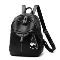 PU leather backpack large capacity high school student schoolbag leisure ladies travel backpack