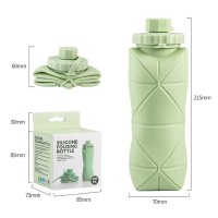 Silicone Foldable Water Bottle Portable High-temperature Cup Outdoor Camping and Travel
