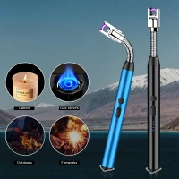 USB Arc Pulse Ignition Candle Gas Stove Igniter 360 Degree Hose